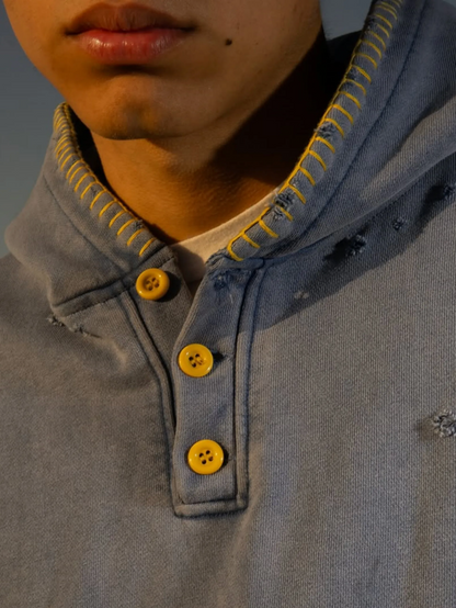 French Terry Henley Hoodie