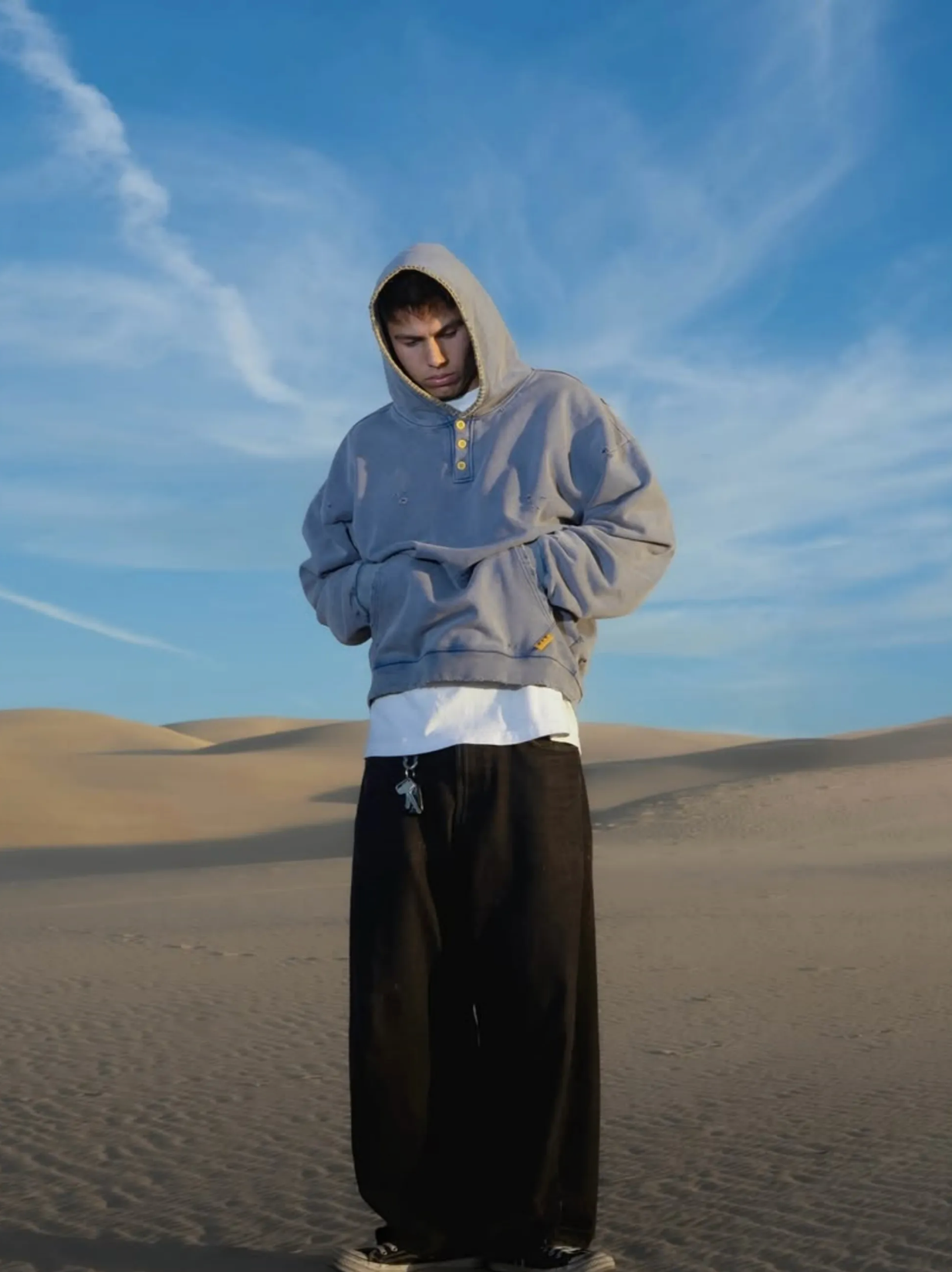 French Terry Henley Hoodie