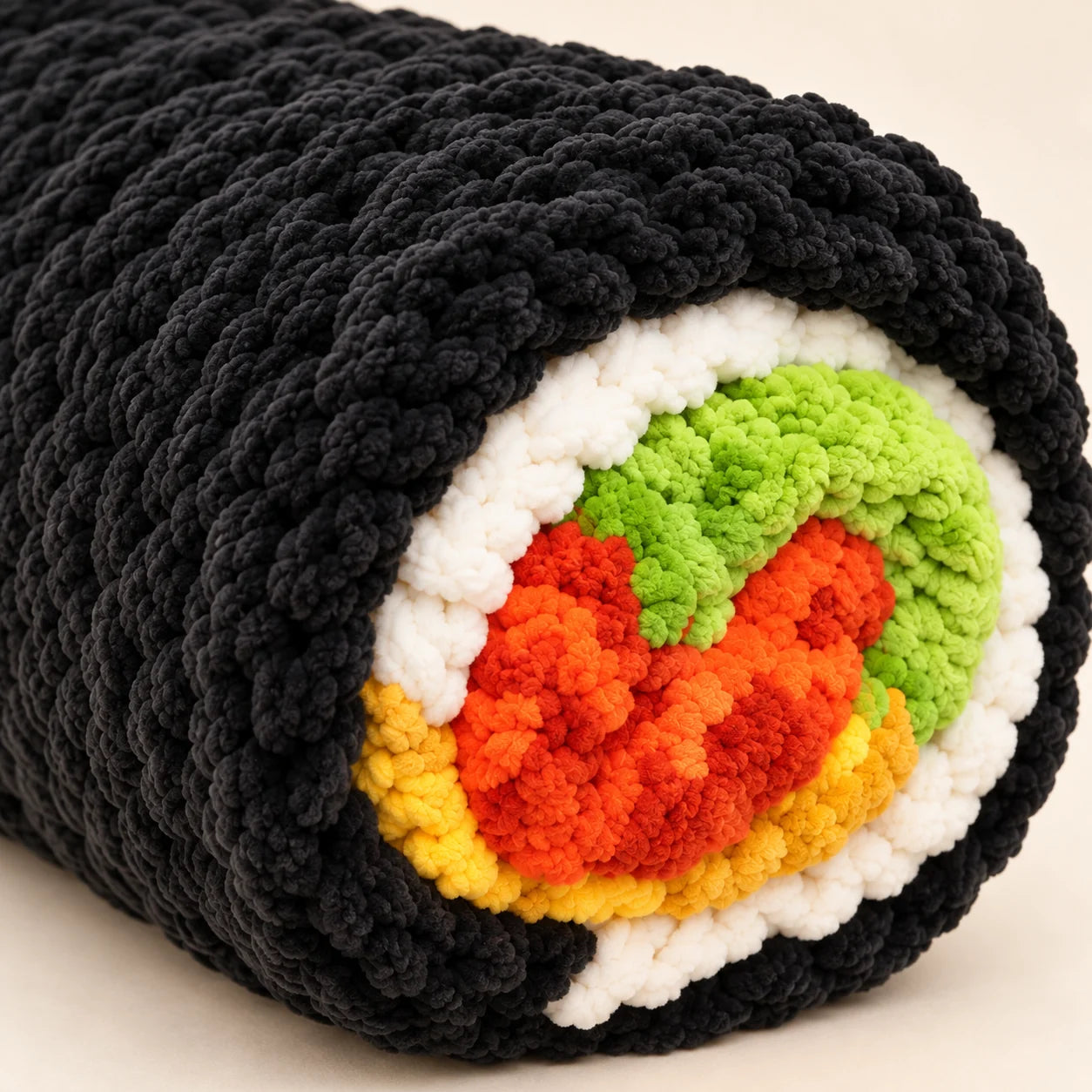 Close-up of the Sushi Blanket’s chunky knit loops